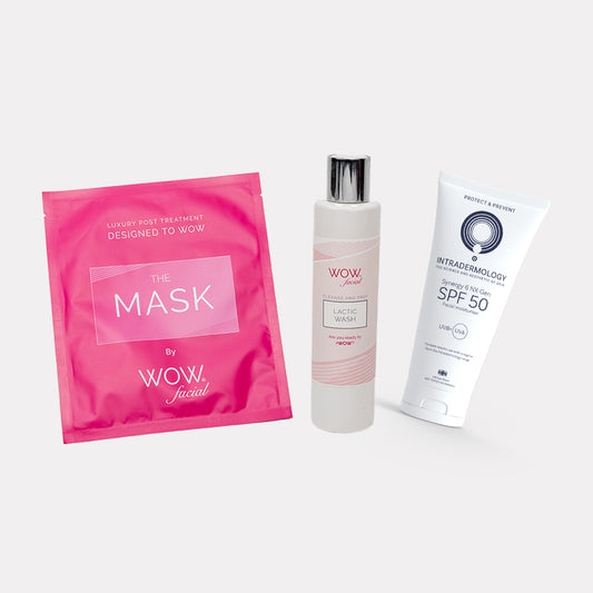 Normal/Dry Skin Bundle for Dry to normal skin A with Lactic Wash 200ml, Synergy 6 50ml and a WOW mask