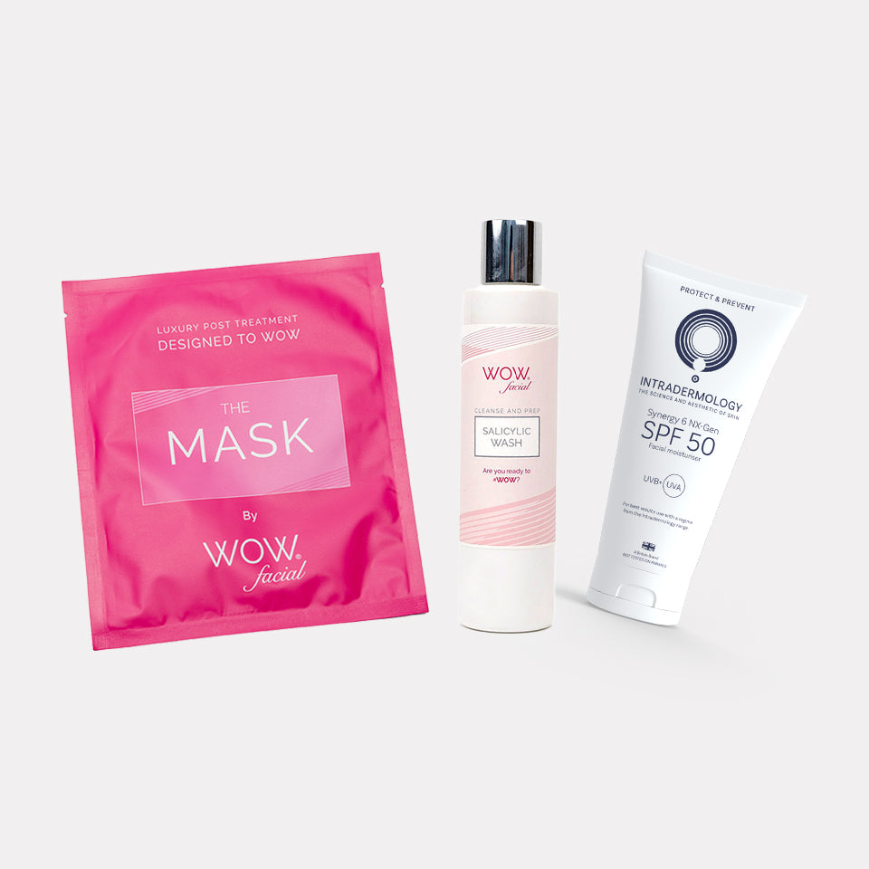 NEW YEAR NEW SKIN Bundle A2 for Oily/Acne Prone Skin with Salicylic Wash 200ml, Synergy 6 50ml and a WOW Mask